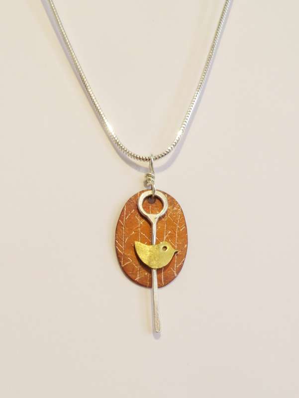 Small Bird on Stem Pendant